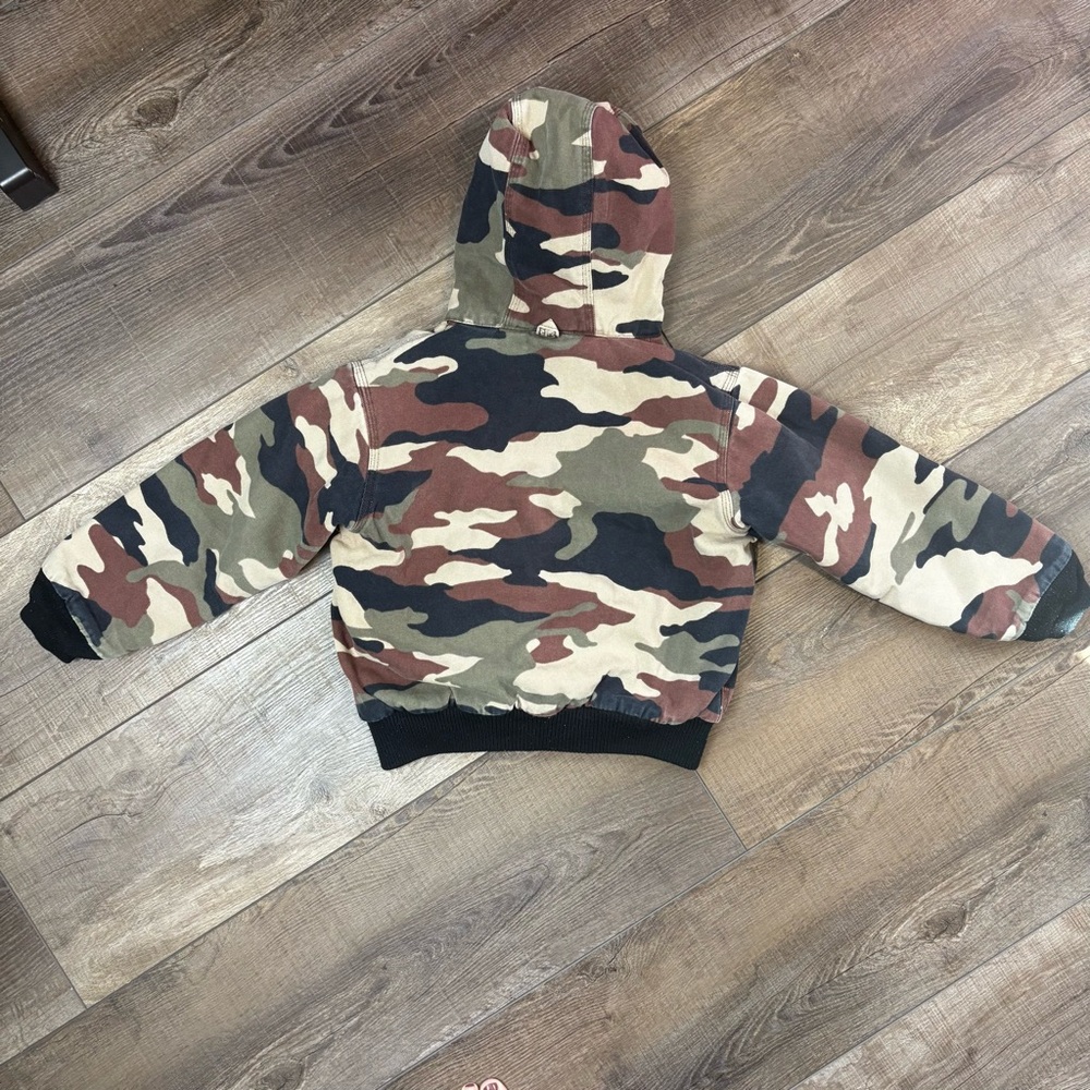 Kids Camouflage Walls Canvas Chore Coat, Blizzard Pruf, Fleece Lined, Heavy Duty - Picture 7 of 8